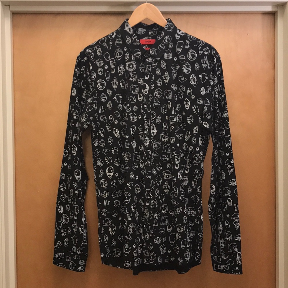 Hugo Boss Extra Slim Fit Black Shirt